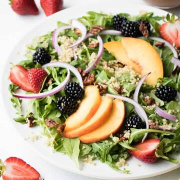 Simple Summer Salad with Strawberry Balsamic Dressing