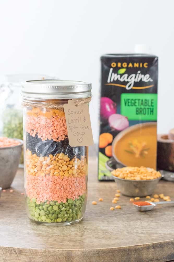 Spiced Lentil & Split Pea Soup in a Jar: A Food Gift for the