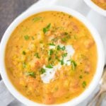 featured image for the red lentil vegetable soup