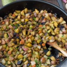 Spring Root Vegetable Hash with Creamy Herb Sauce-image