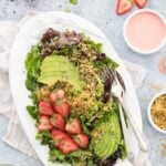 Crispy Quinoa Strawberry Avocado Salad