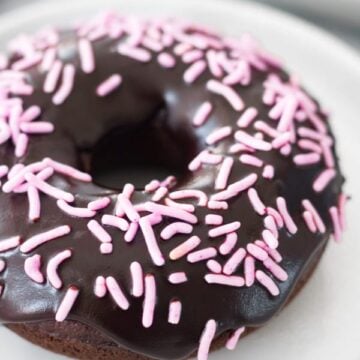 Vegan and Gluten Free Baked Chocolate Donuts
