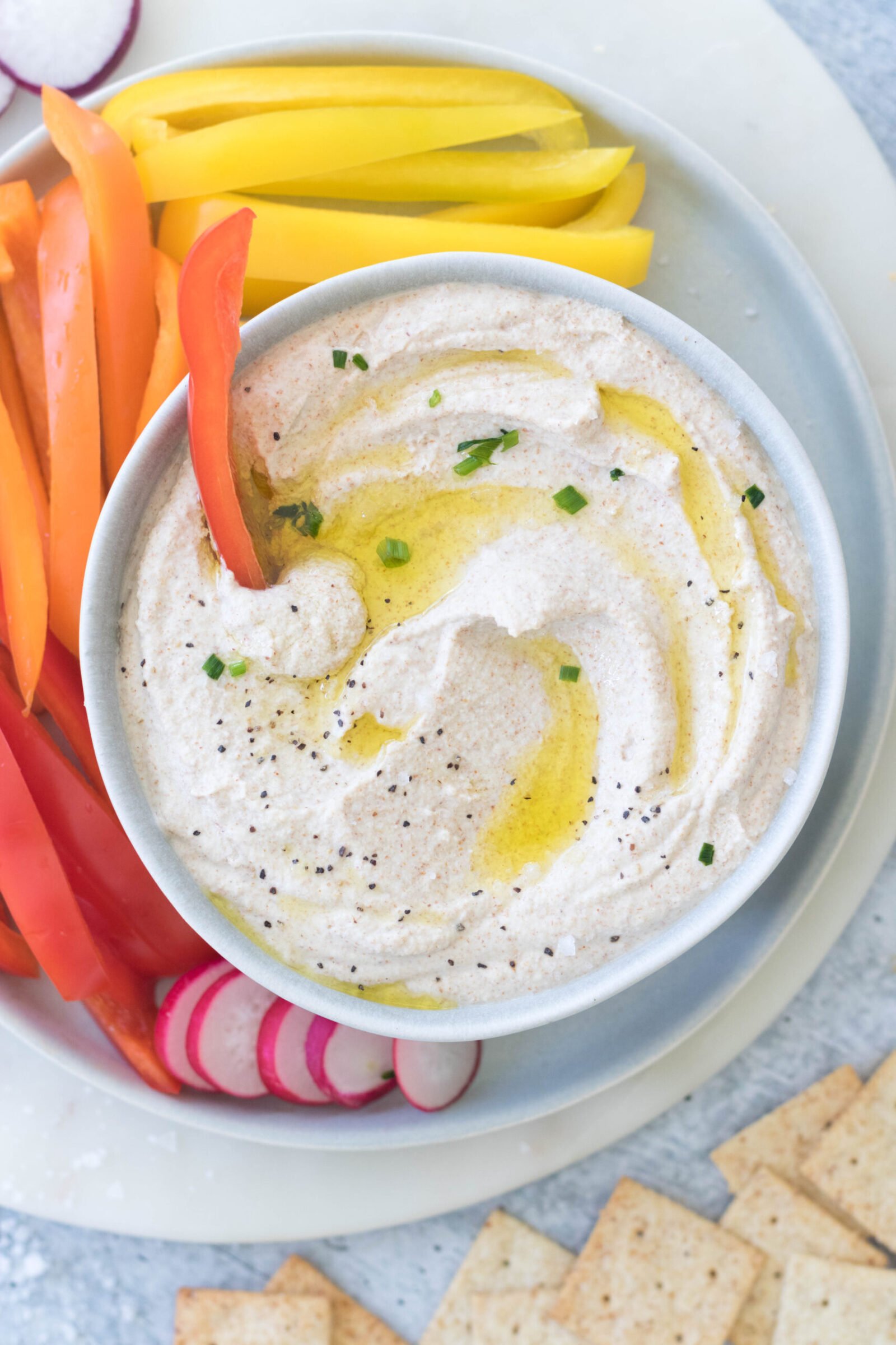 Easy Almond Pulp Hummus Eating by Elaine