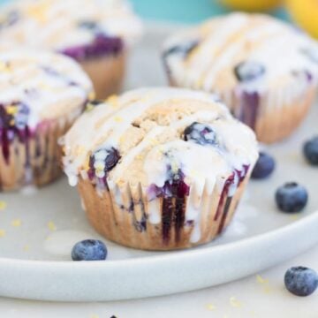 Vegan and Gluten-Free Lemon Blueberry Muffins