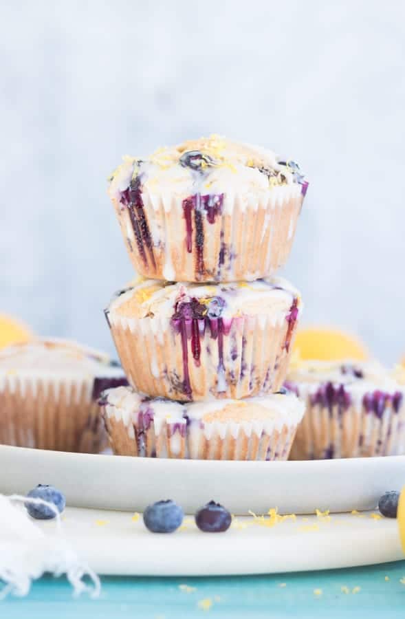 Vegan and Gluten-Free Lemon Blueberry Muffins