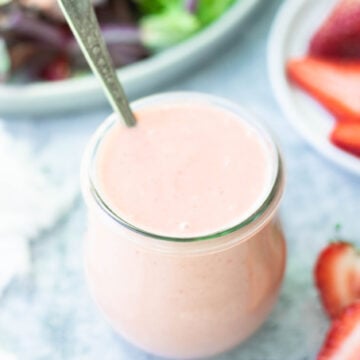 Easy Creamy Vegan Strawberry Vinaigrette