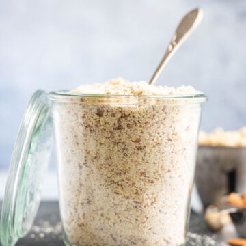 Easy Gluten-Free Panko Breadcrumbs in a glass jar.