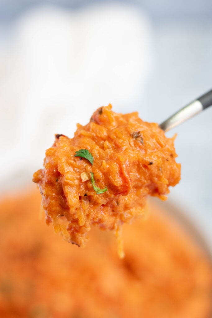 creamy vegan spaghetti squash