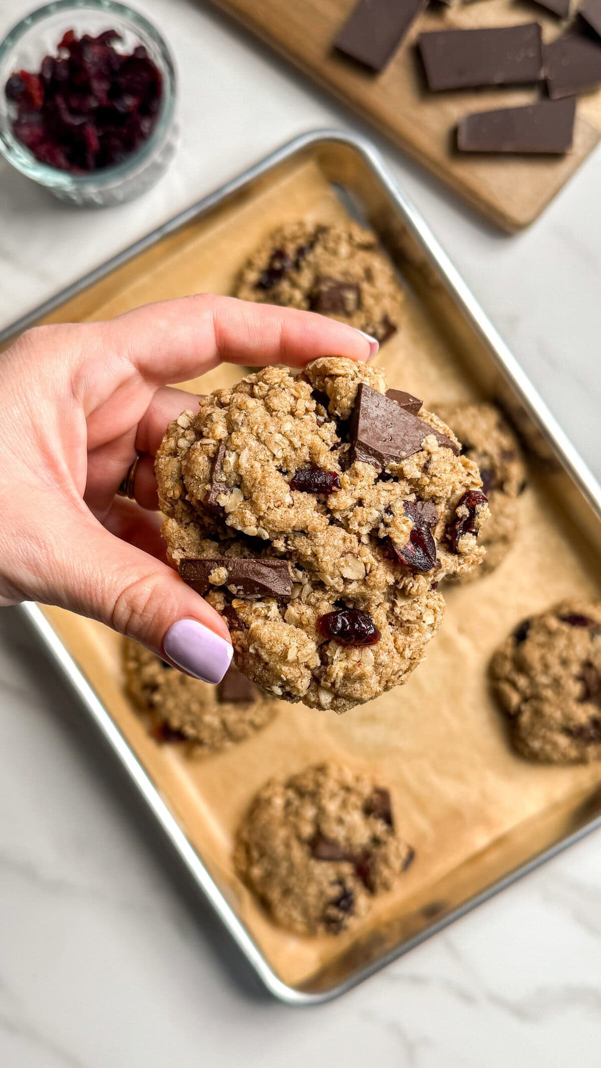 Oatmeal Cranberry Chocolate Chip Cookies
