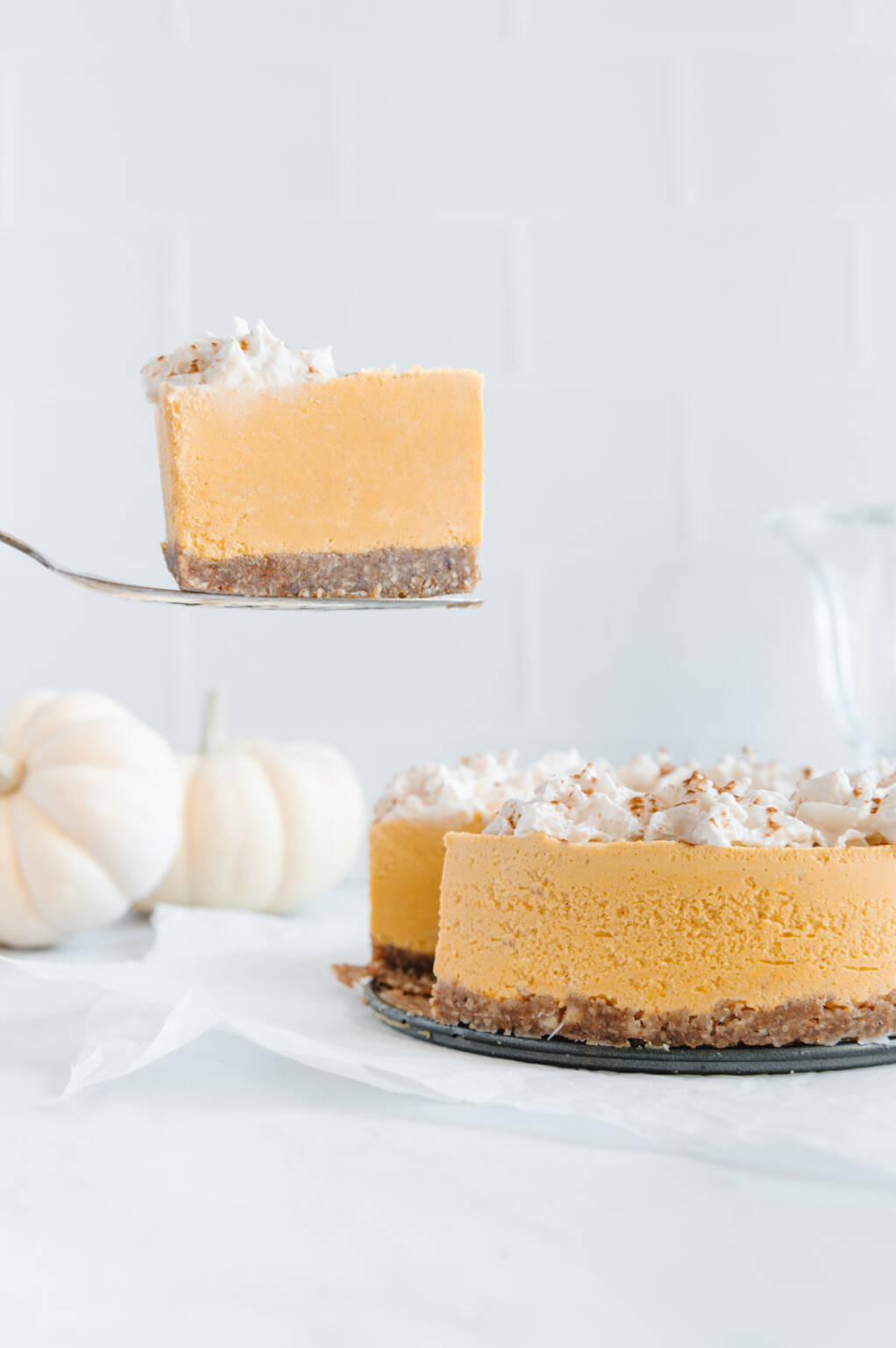 Insanely Good No-Bake Vegan Pumpkin Cheesecake - Eating by Elaine