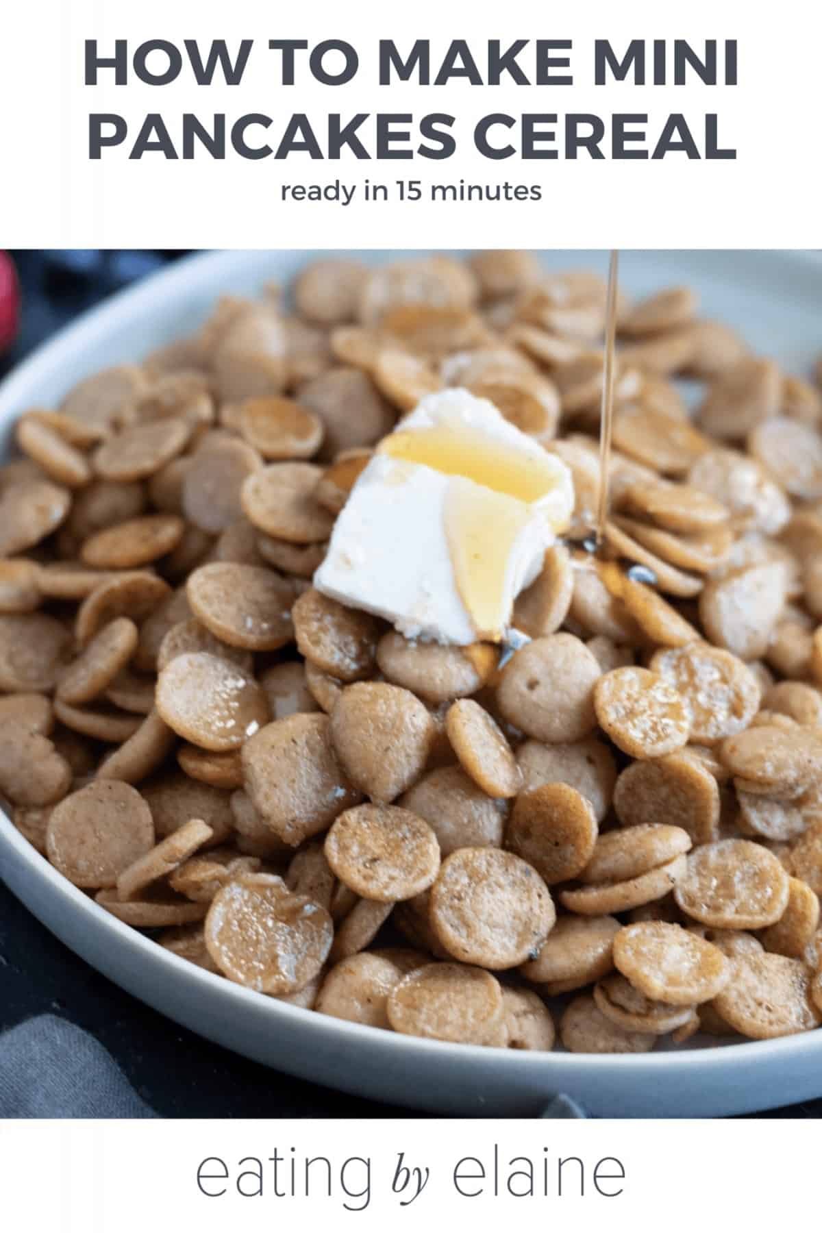 Quick and Easy Mini Pancakes Cereal (vegan, glutenfree, refined sugar