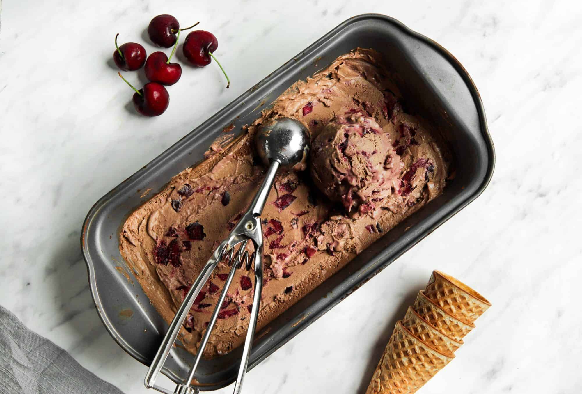 Cherry Bourbon Vanilla Ice Cream (Vegan & Paleo) - In Good Clean Taste