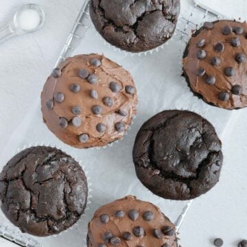 Frosted Vegan Chocolate Muffins