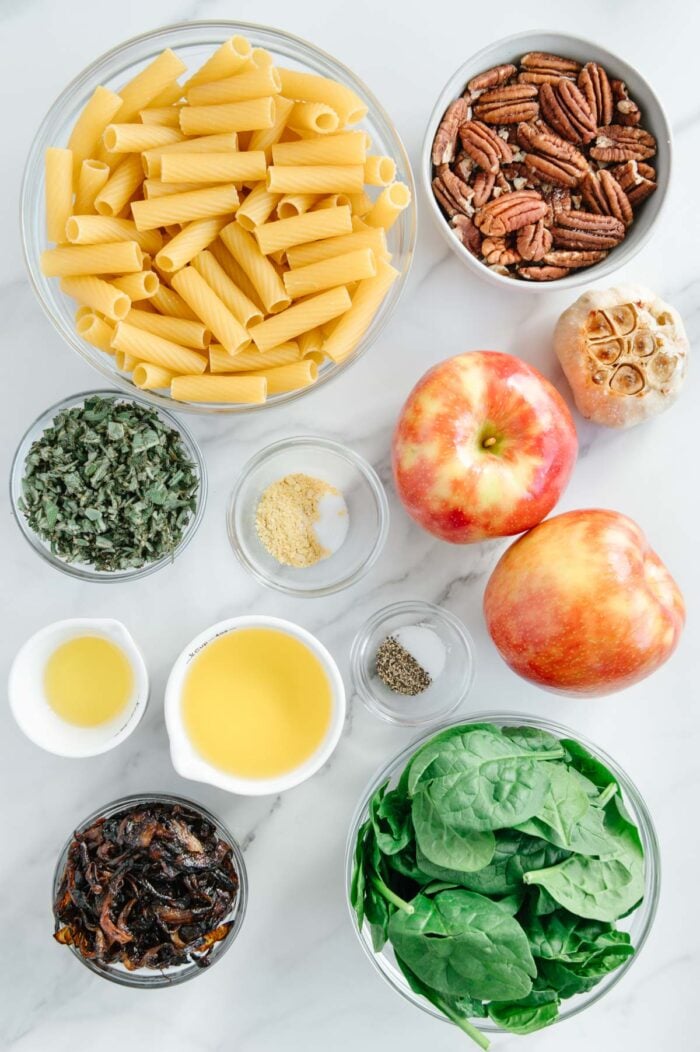 Caramelized Onion Apple Pasta with Sage (vegan + gluten-free) - Eating ...