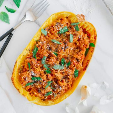 Spaghetti Squash with Creamy Marinara