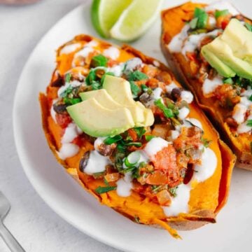 Vegan Mexican Stuffed Sweet Potatoes