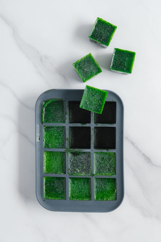 Spinach Ice Cubes