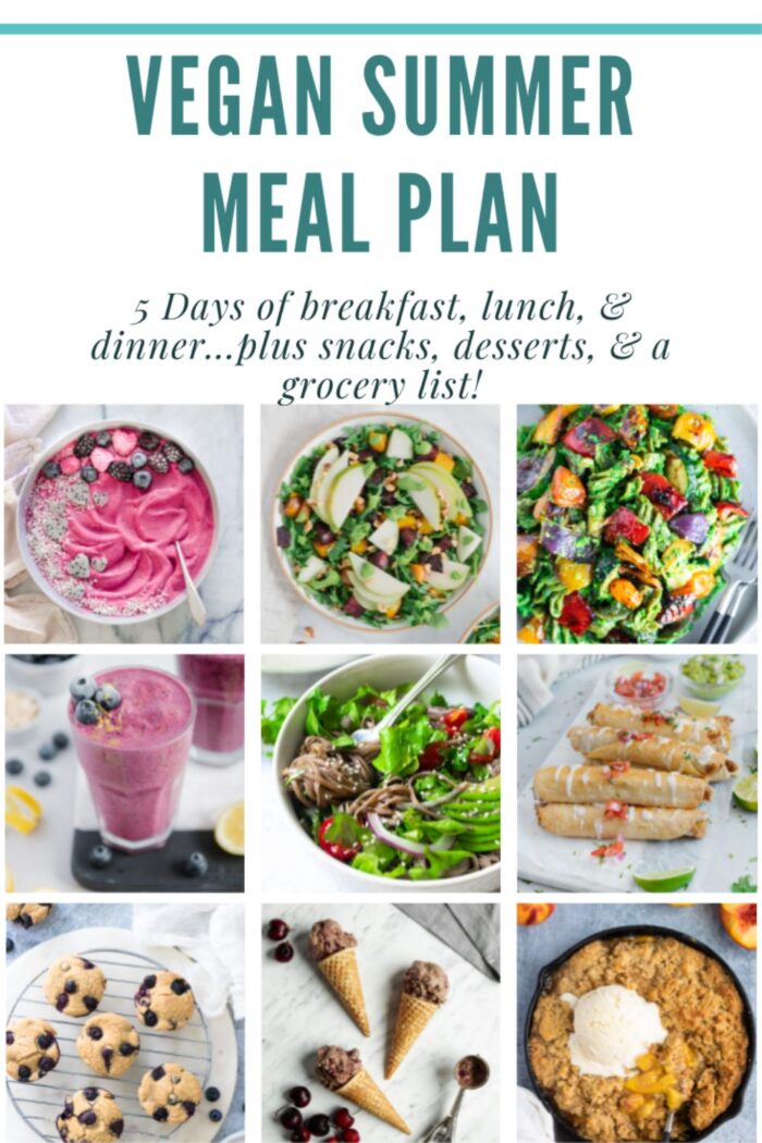 Easy Summer Vegan Gluten-Free Meal Plan + Helpful Grocery List - Eating ...