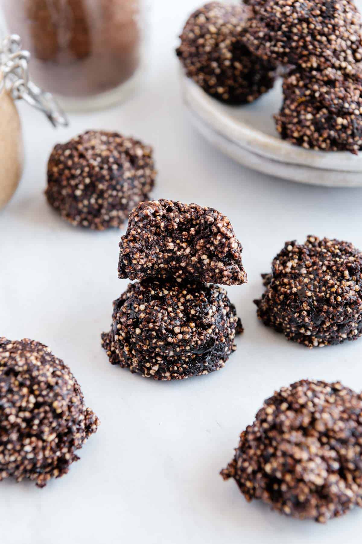 Vegan Chocolate Protein Amaranth Energy Bites