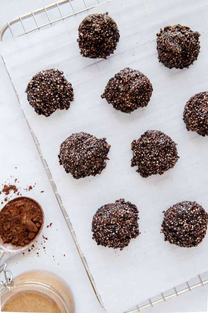Chocolate Amaranth Protein Bites
