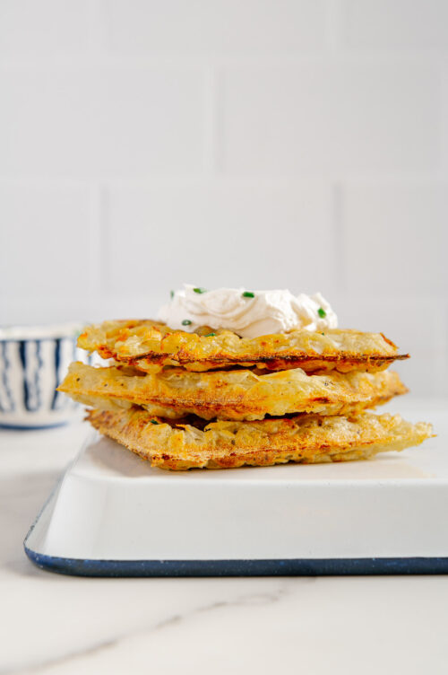 Crispy Potato Latke Waffles (Vegan + Gluten-Free) - Eating by Elaine